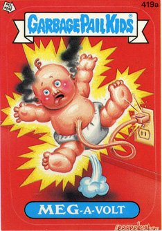 MEG A Volt Funny Decal Name Sticker