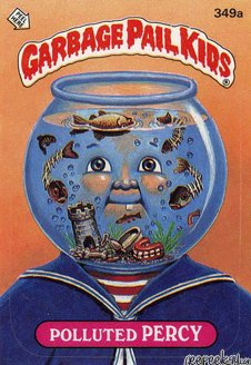 Polluted PERCY Funny Decal Name Sticker