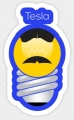 Tesla LIGHT BULB Sticker