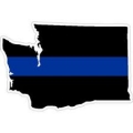 thin blue line WASHINGTON STICKER