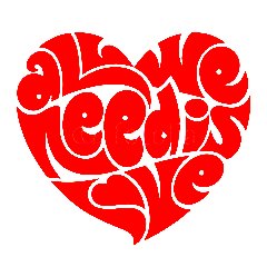 All We Need Is Love HEART Diecut Car Window Decal