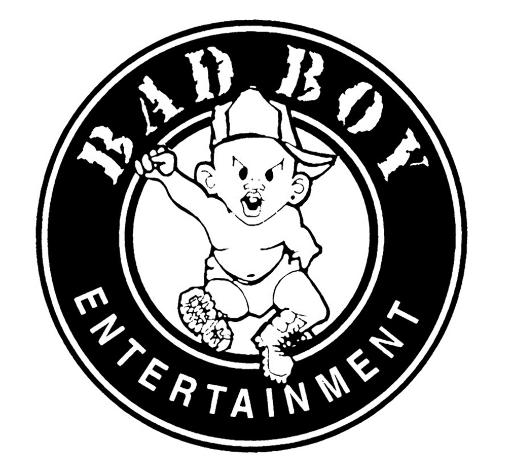 bad-boy-records-logo Round B&W Sticker