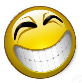 big grin smile face round sticker