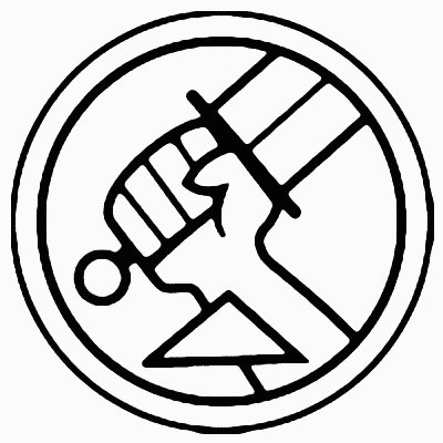 Hellboy Bureau For Paranormal Research And Defense Diecut Vinyl Decal