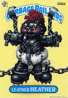 Leather HEATHER Funny Decal Name Sticker