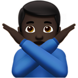 man saying no medium emoji