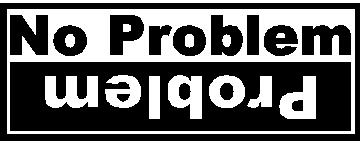problem no problem funny auto decal