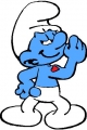 Hefty Smurf Decal Color