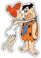 wilma kissing fred flintstone sticker