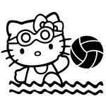 Hello K Water Polo Decal