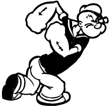 Diecut Popeye Sticker