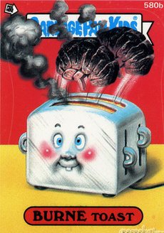 BURNE Toast Funny Sticker Name Decal