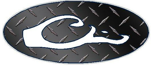 DRAKE OVAL DECAL- Diamondplate Black FILL