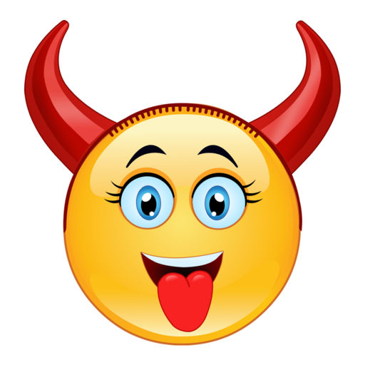 smile dirty flirt sticker horns