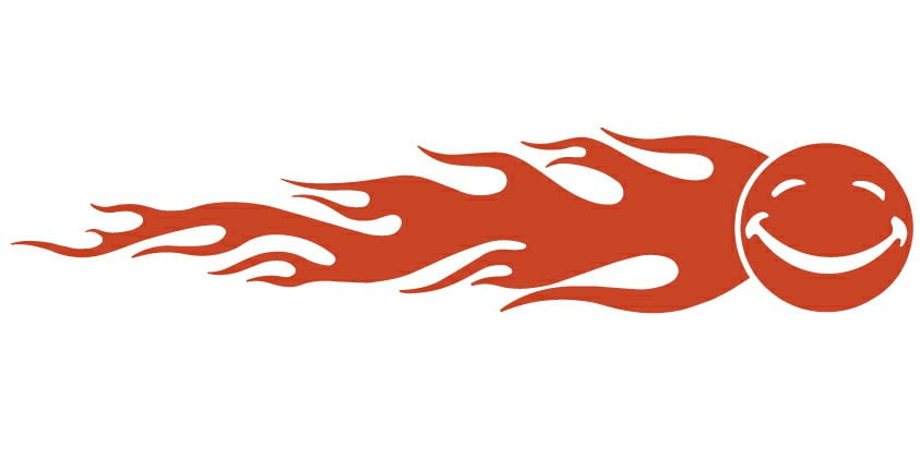 Smileface Auto Flame Side Graphics (Pair)