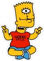 Wake Face BART SIMPSON Sticker