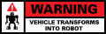 Warning Transform Sticker