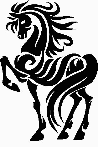 a vinyl horse car or wall decal 08