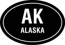 Alasksa Oval Decal