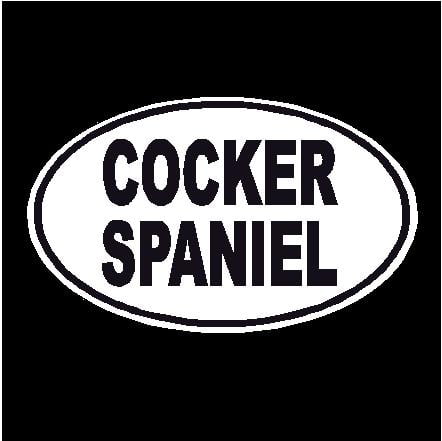 Cocker Spaniel Oval Decal