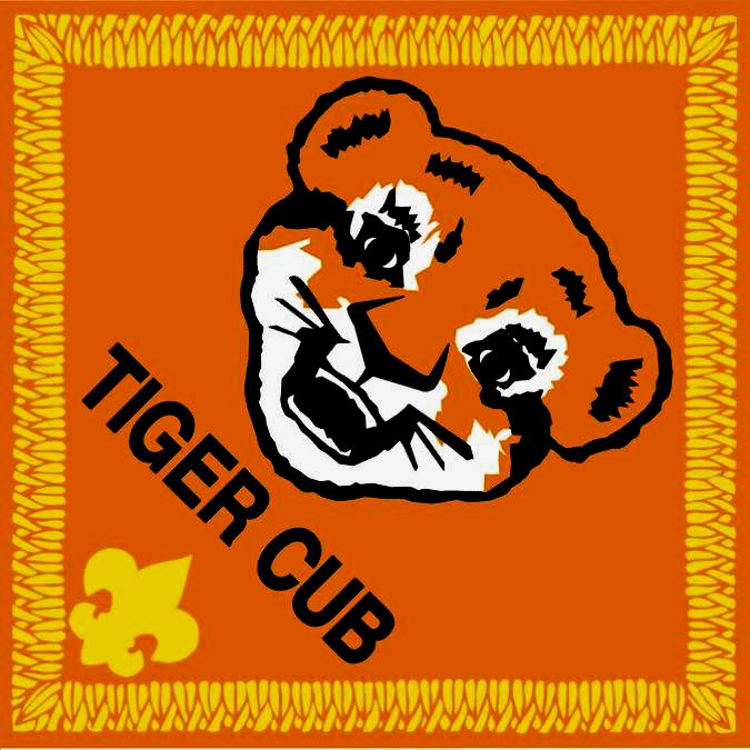 CUB SCOUT PATCH STICKER TIGER