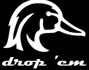 drop em wood duck die cut decal