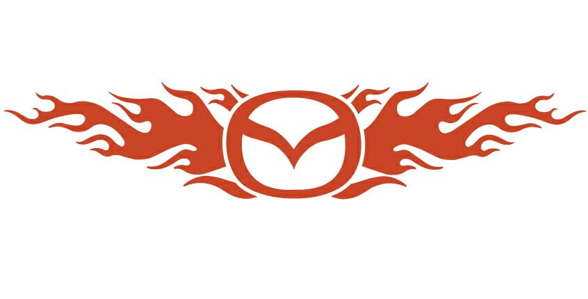 Mazda Flames Back Auto Graphics