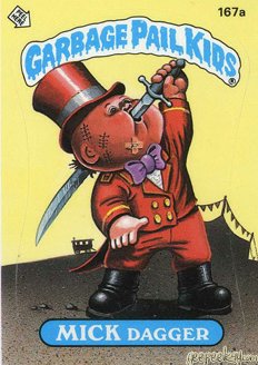 MICK Dagger Funny Decal Name Sticker