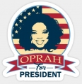 OPRAH FOR PRESIDENT STICKER 66