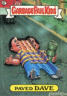 Paved DAVE Funny Decal Name Sticker