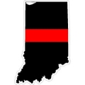 thin red line INDIANA STICKER