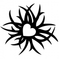 Tribal Heart Vinyl Decal Sticker