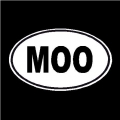 Oval Moo Decal