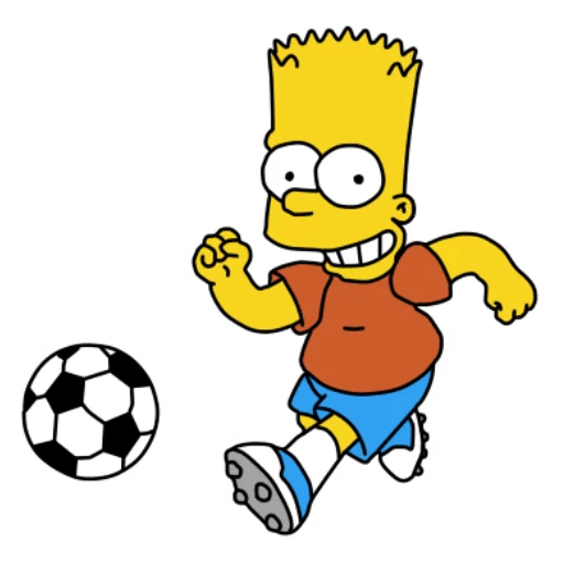 bart-simpson-SOCCER Sticker