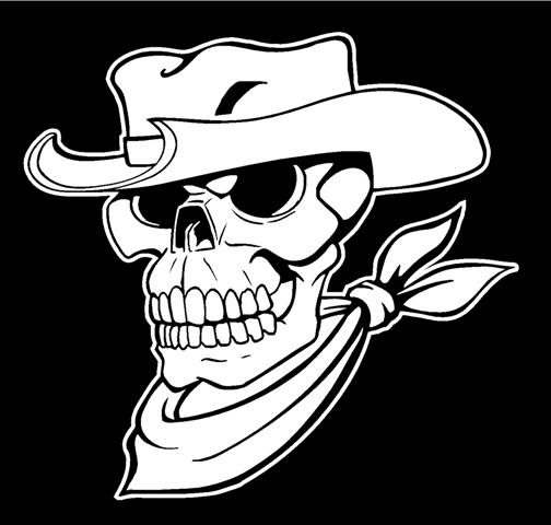 Cowboy Western Skull Vinyl Decal