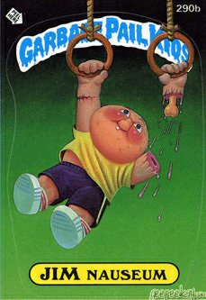 JIM Nauseum Funny Sticker Name Decal