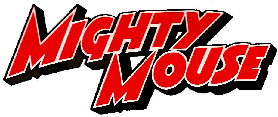 mighty mouse logo sticker