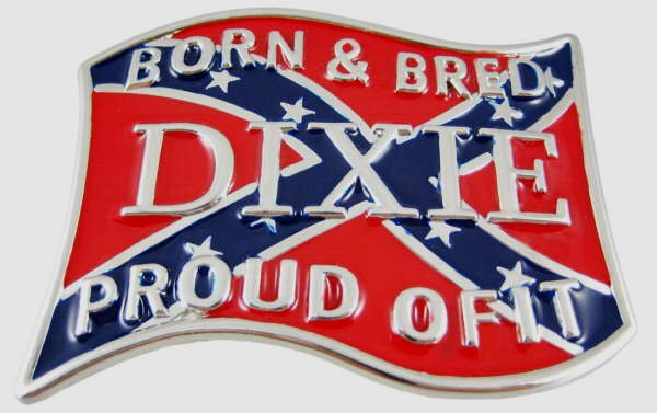 Belt Buckle Design Born and Bred Sticker