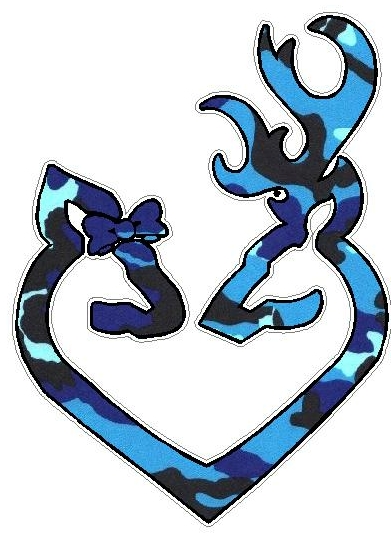 DEER HEART FILLS Blue Camo