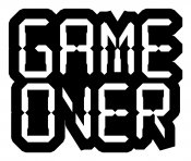 Game Over Diecut Game Decal