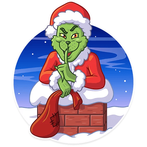 grinch stole christmas_cartoon sticker 11