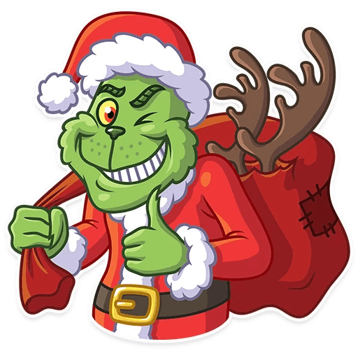 grinch stole christmas_cartoon sticker 3