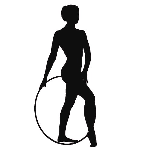 Gymnast-Hoop-Wall or Window Decal