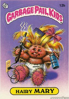 Hairy MARY Funny Sticker Name Decal