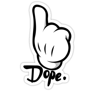 Mickeys Dope Hand Sticker 3