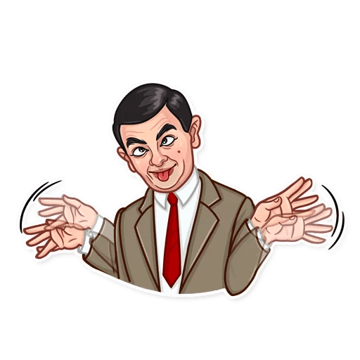 mr bean show funny car sticker 15
