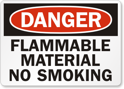 No Smoking Danger Sign 4