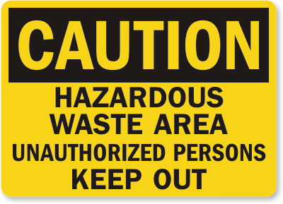 No Unauthorized Person Caution Sign