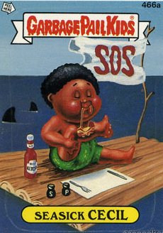 Seasick CECIL Funny Decal Name Sticker