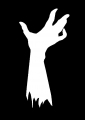 zombie hand one Funny Scary sticker